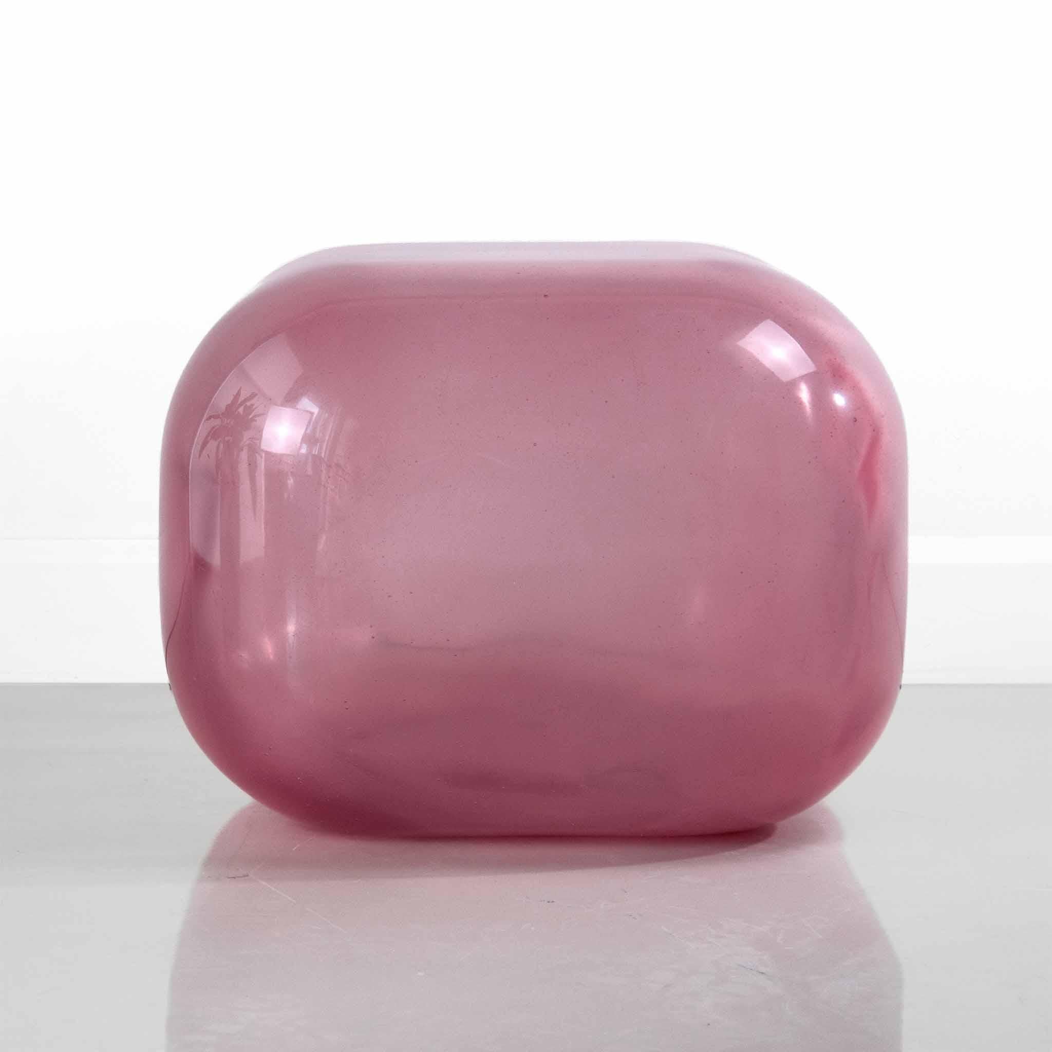 Post-Modern Coral Spice Oort Resin Side Table by Creators of Objects For Sale