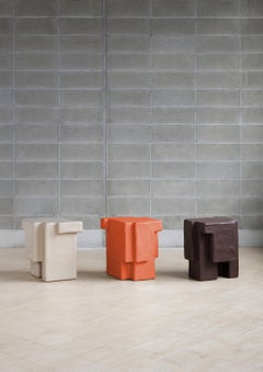 Tabouret en corail, série Primitive par Studio Nucleo