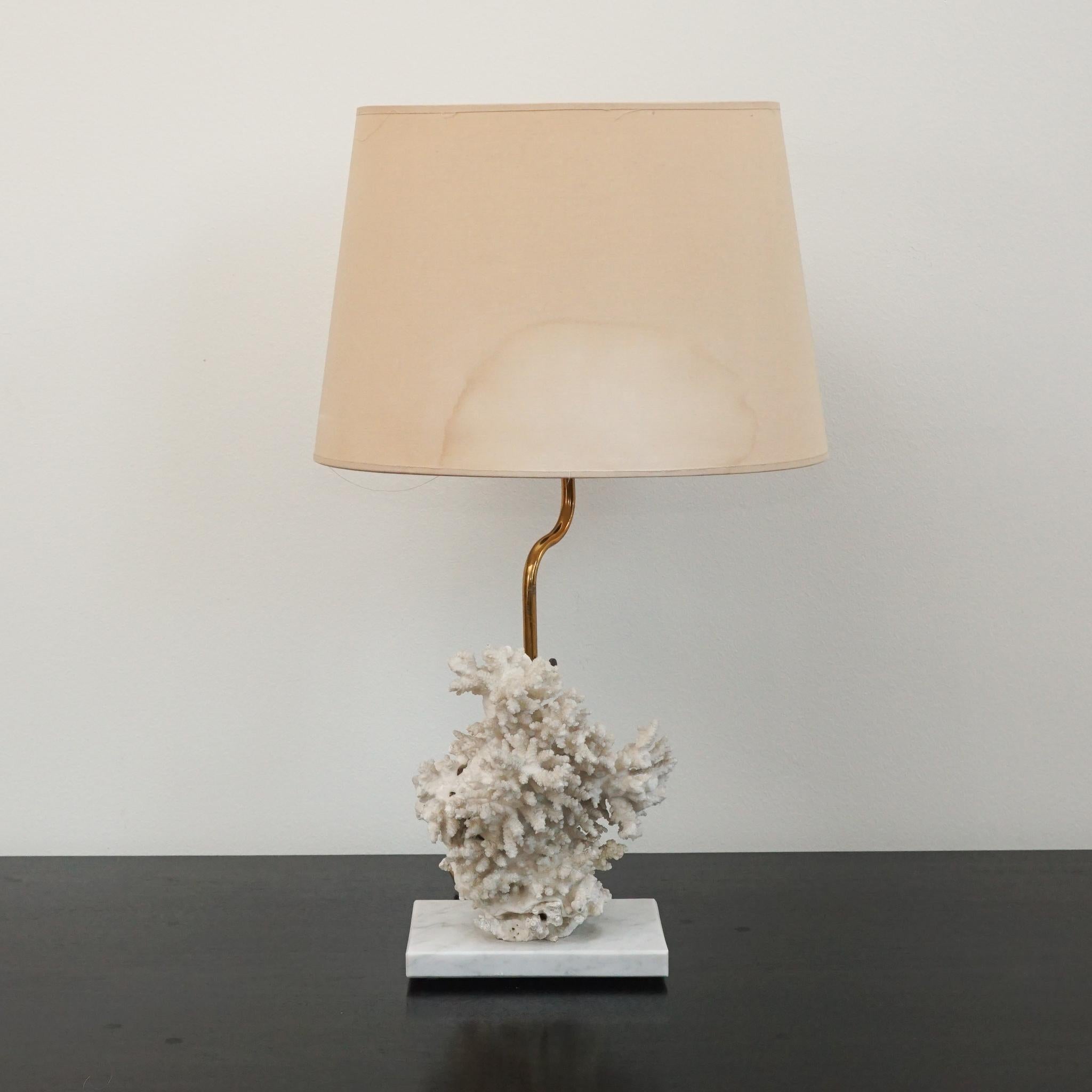 Machine-Made Coral Table Lamp For Sale