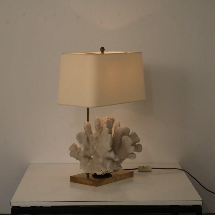 Coral Table Lamp from Belgium, 1970 For Sale 4