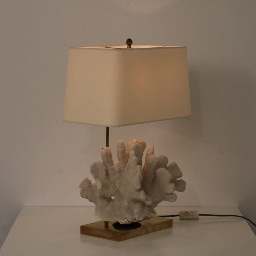 Coral Table Lamp from Belgium, 1970 For Sale 2