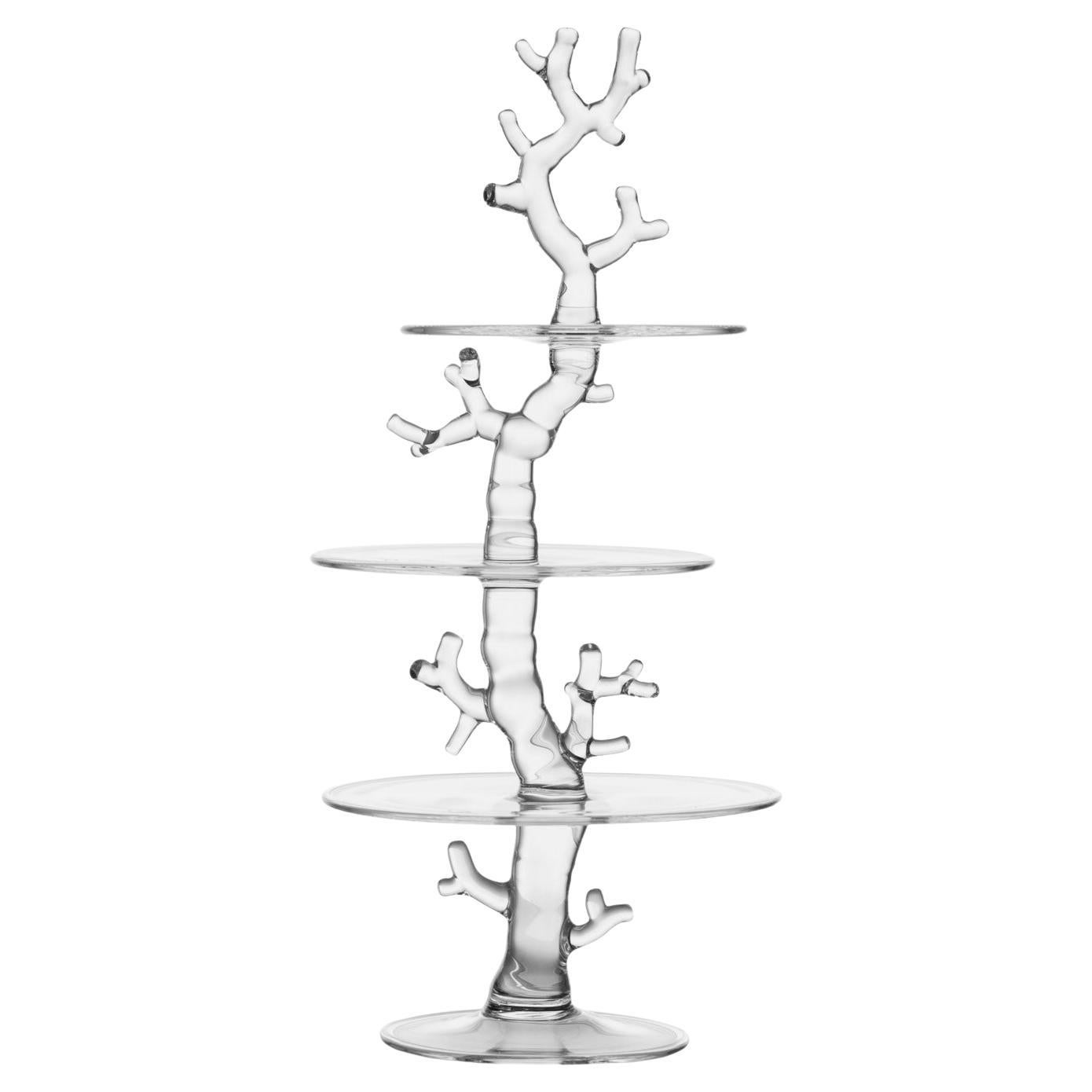 „Coral Triple Upstand“ Dreifach- Upstand aus mundgeblasenem Glas  von Simone Crestani