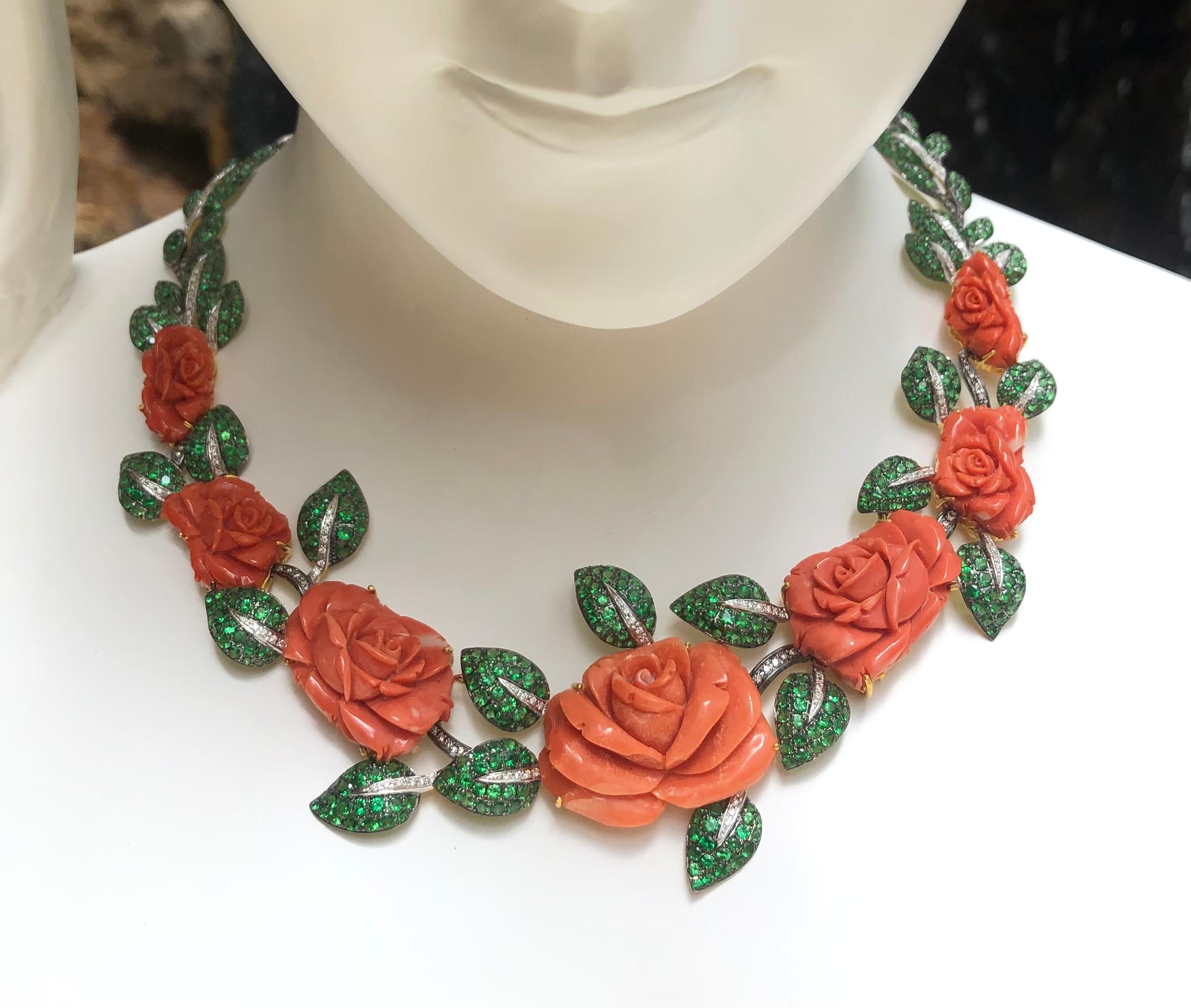 coral flower jewellery