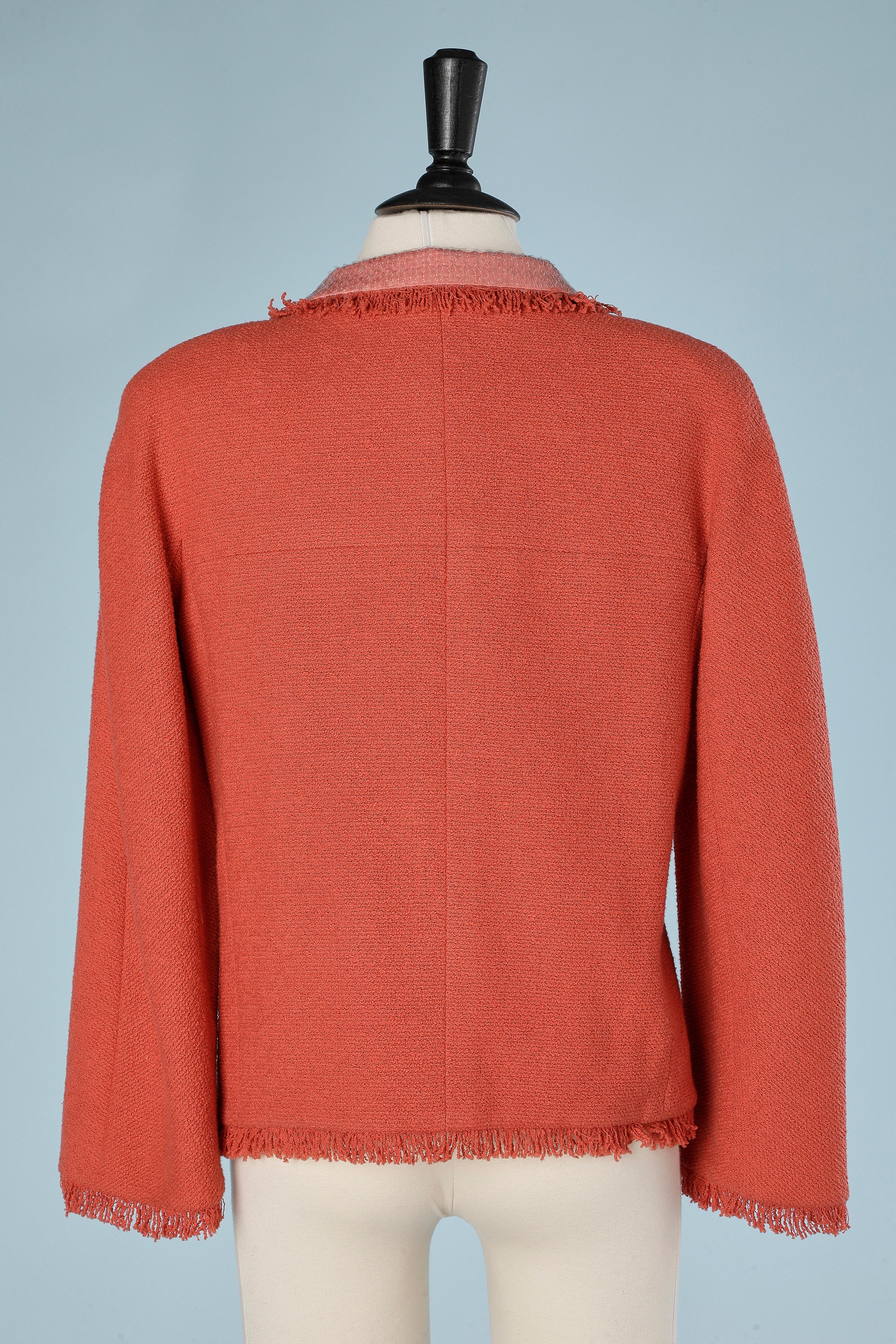 Orange Coral tweed jacket 