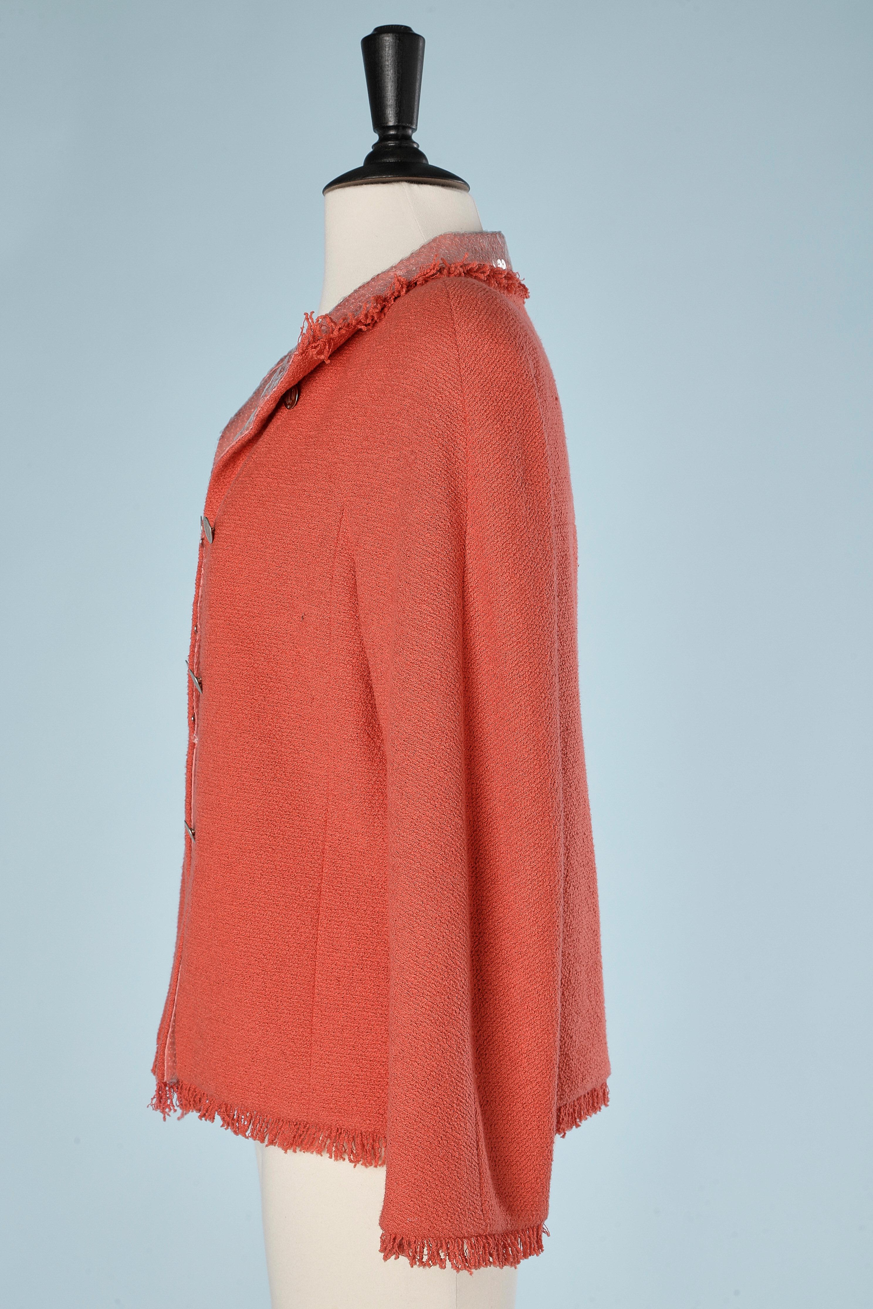 Coral tweed jacket 