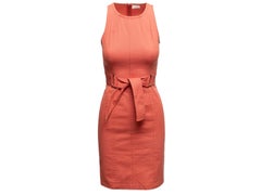 Coral Valentino Sleeveless Fitted Cotton Dress Size US 4