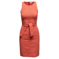 Coral Valentino Sleeveless Fitted Cotton Dress Size US 4