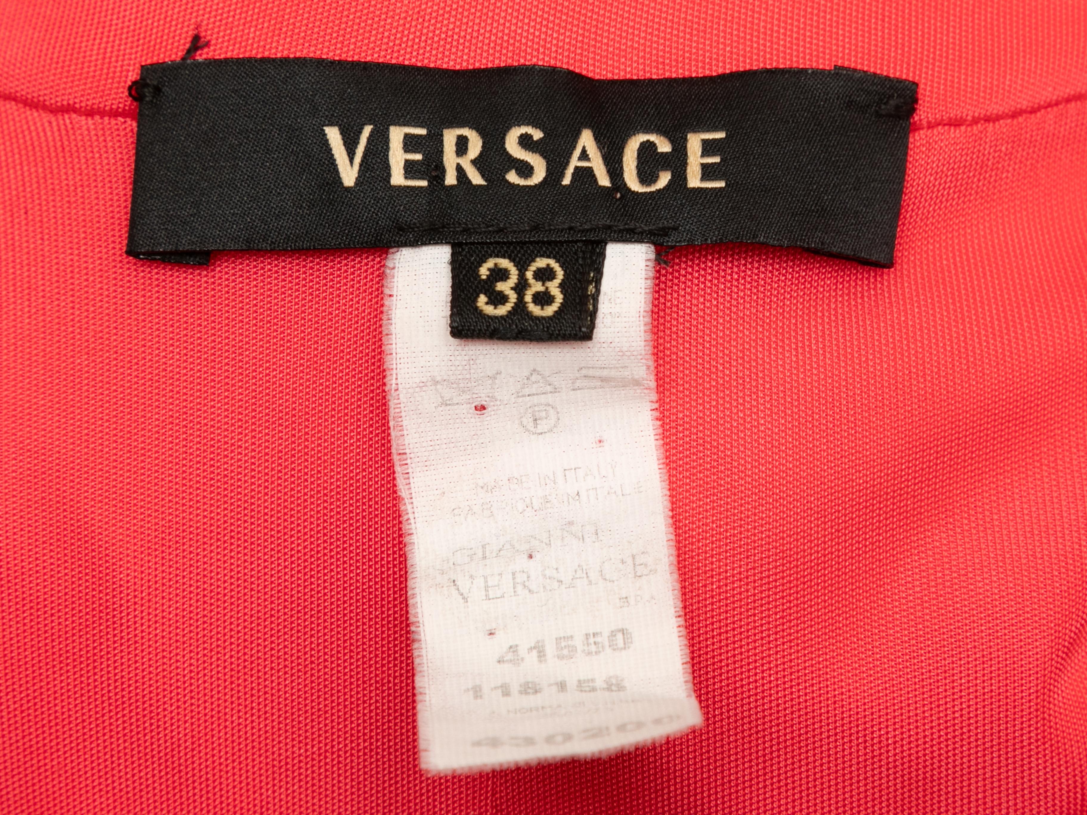 De las mujeres Vestido envolvente de manga larga Versace coral Talla IT 38