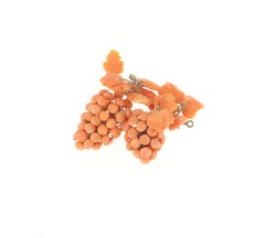 Coral Yellow Gold 9 Karat Brooch