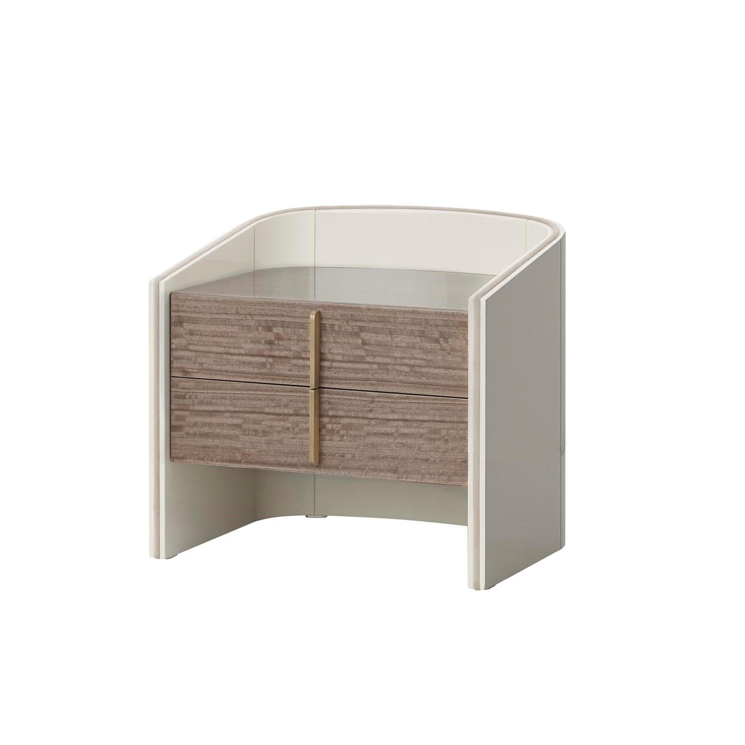 Modern CORALINA Nightstand with Two Drawers For Sale