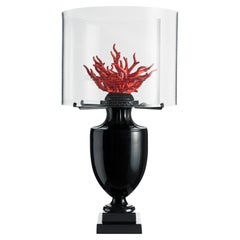 Coralli Touch Lampe, schwarz und rot