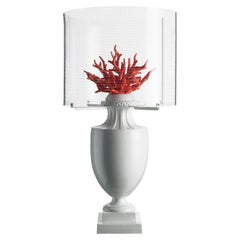 Lampe à touches Coralli, blanc et rouge