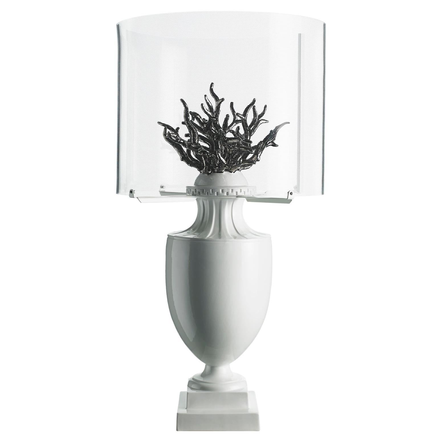 Coralli Touch Lamp, White & Silver For Sale