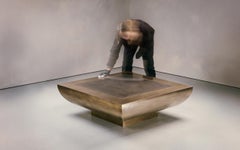 Corbel Coffee Table — Medium — Patinated & Etched Brass — by NOVOCASTRIAN