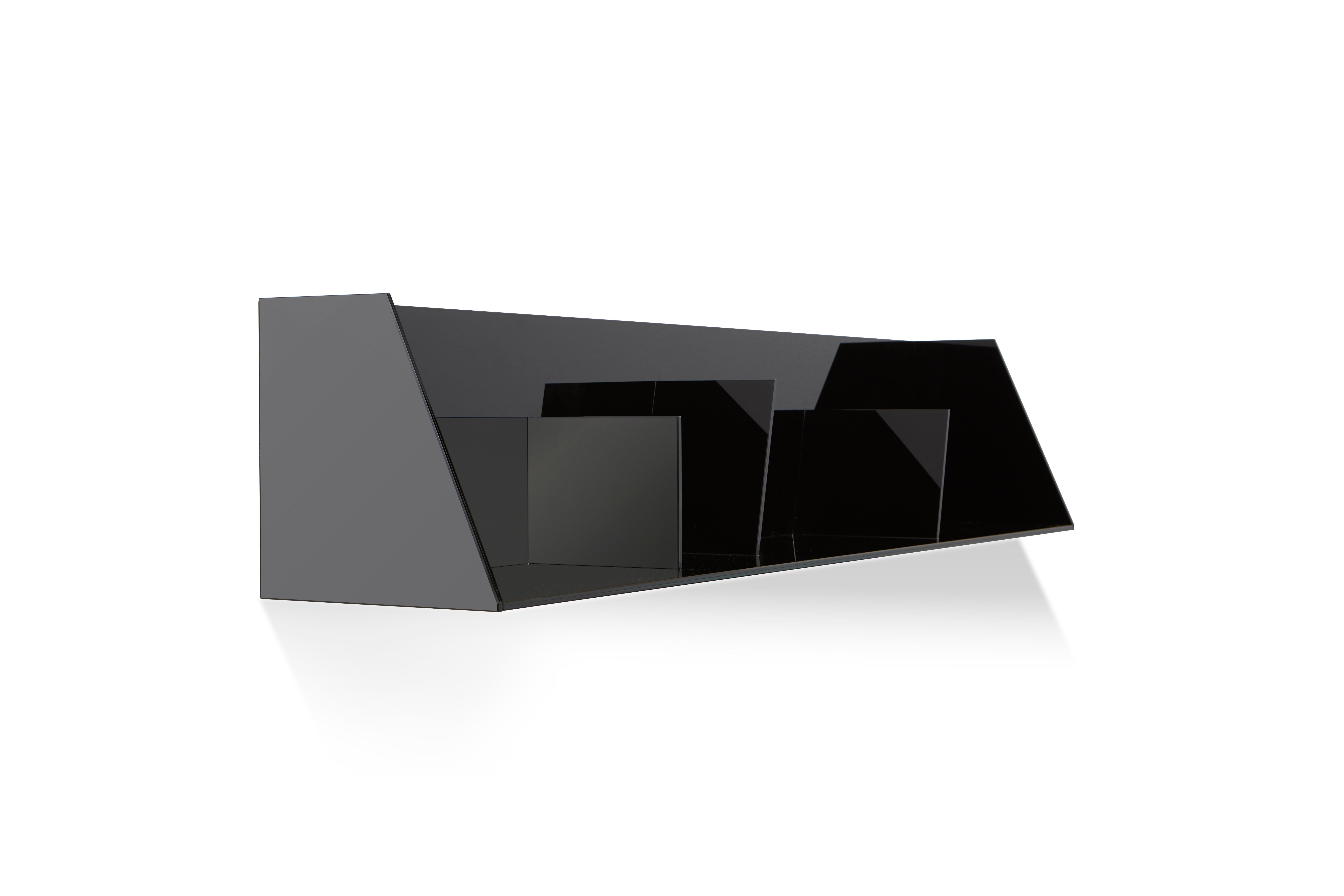 Corbel glass shelf by Mentemano
Dimensions: 116 x 42 x H 190.5 cm
Materials: tempered glass

Mentemano is a design concept brand leading to a precise matter: is the “mente” (mind) leading the “mano” (hand) to create a piece of furniture or