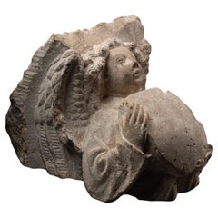 Corbel with an Angel Holding a Shield - Burgundian Netherlands 15th century