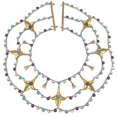 Antique Corbella, Milano Egyptian Style Opera Necklace for Aida