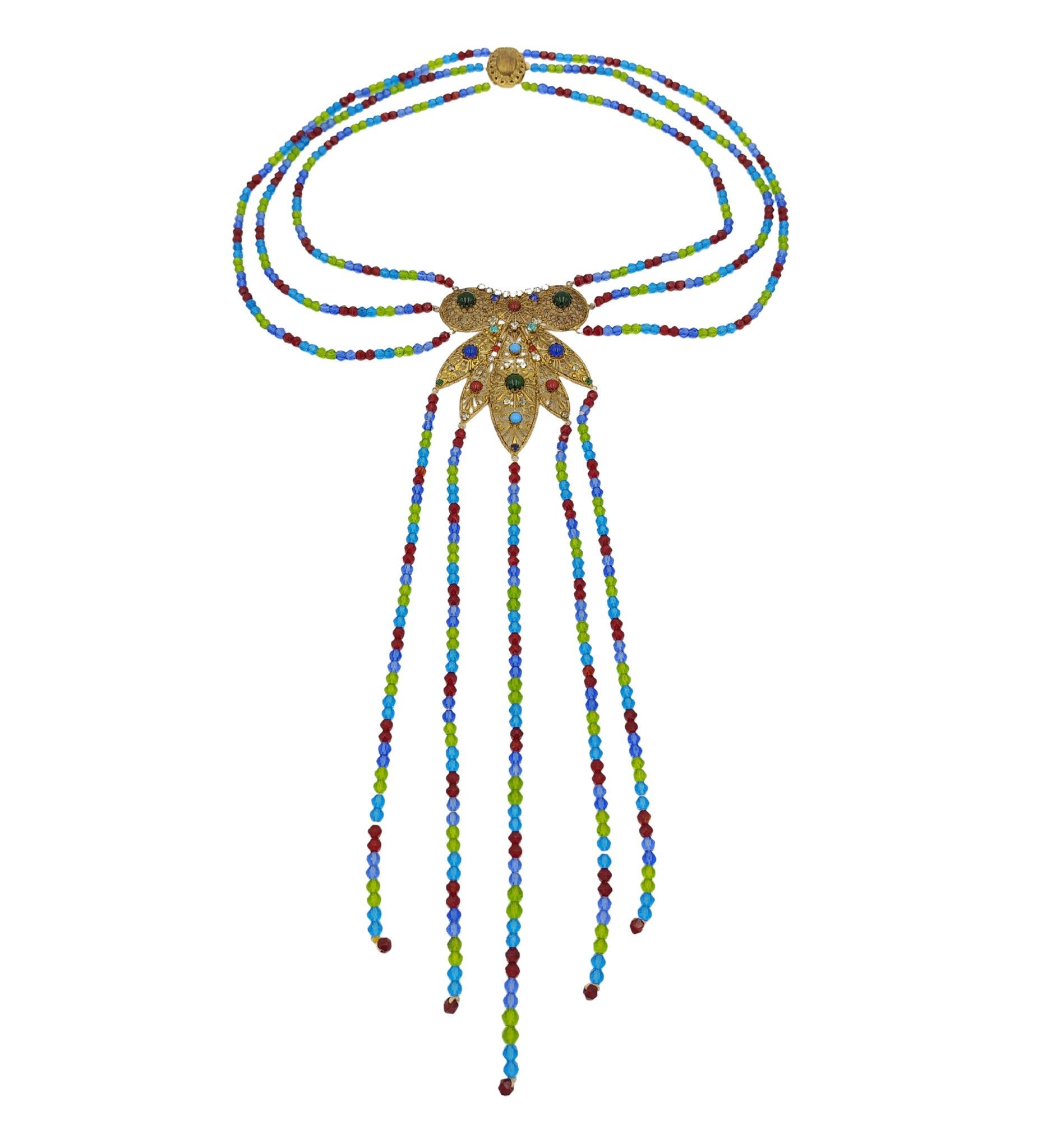 Conjunto de joyas de cuentas esmaltadas de traje de teatro de ópera Corbella Milano en venta 12