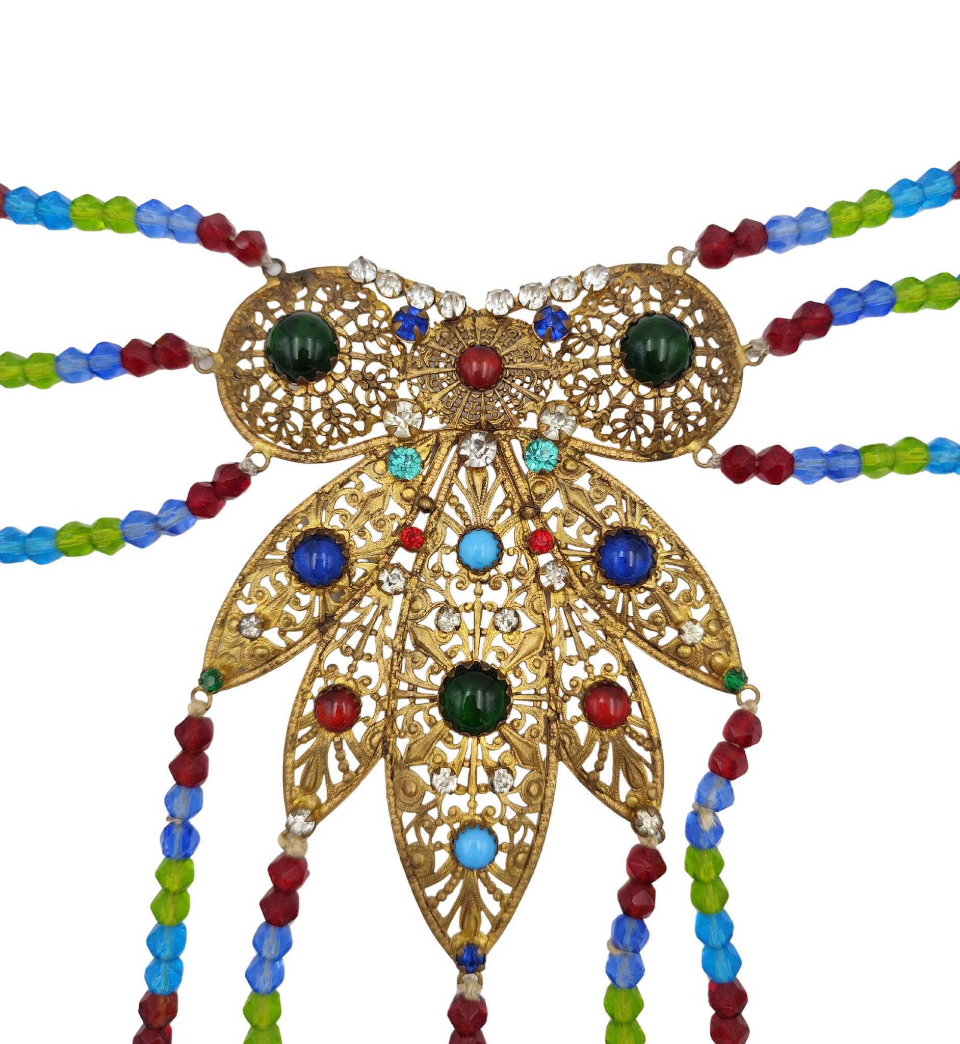 Conjunto de joyas de cuentas esmaltadas de traje de teatro de ópera Corbella Milano en venta 14