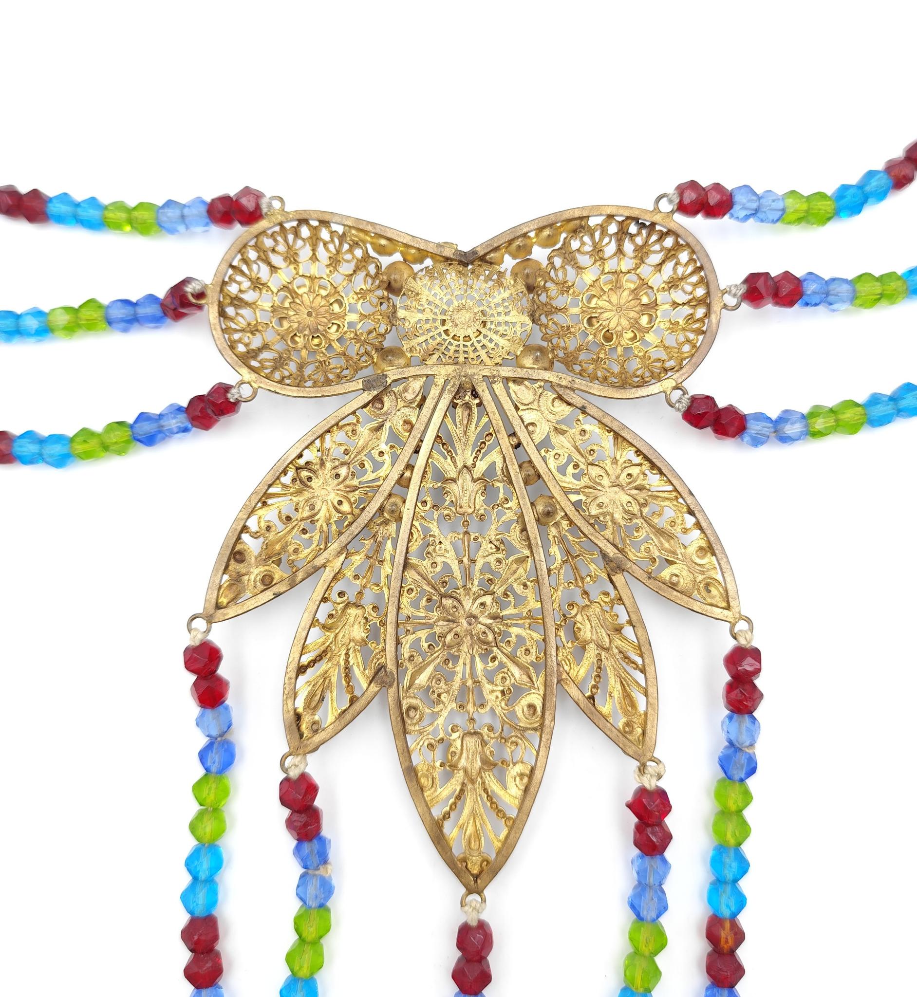 Conjunto de joyas de cuentas esmaltadas de traje de teatro de ópera Corbella Milano en venta 15