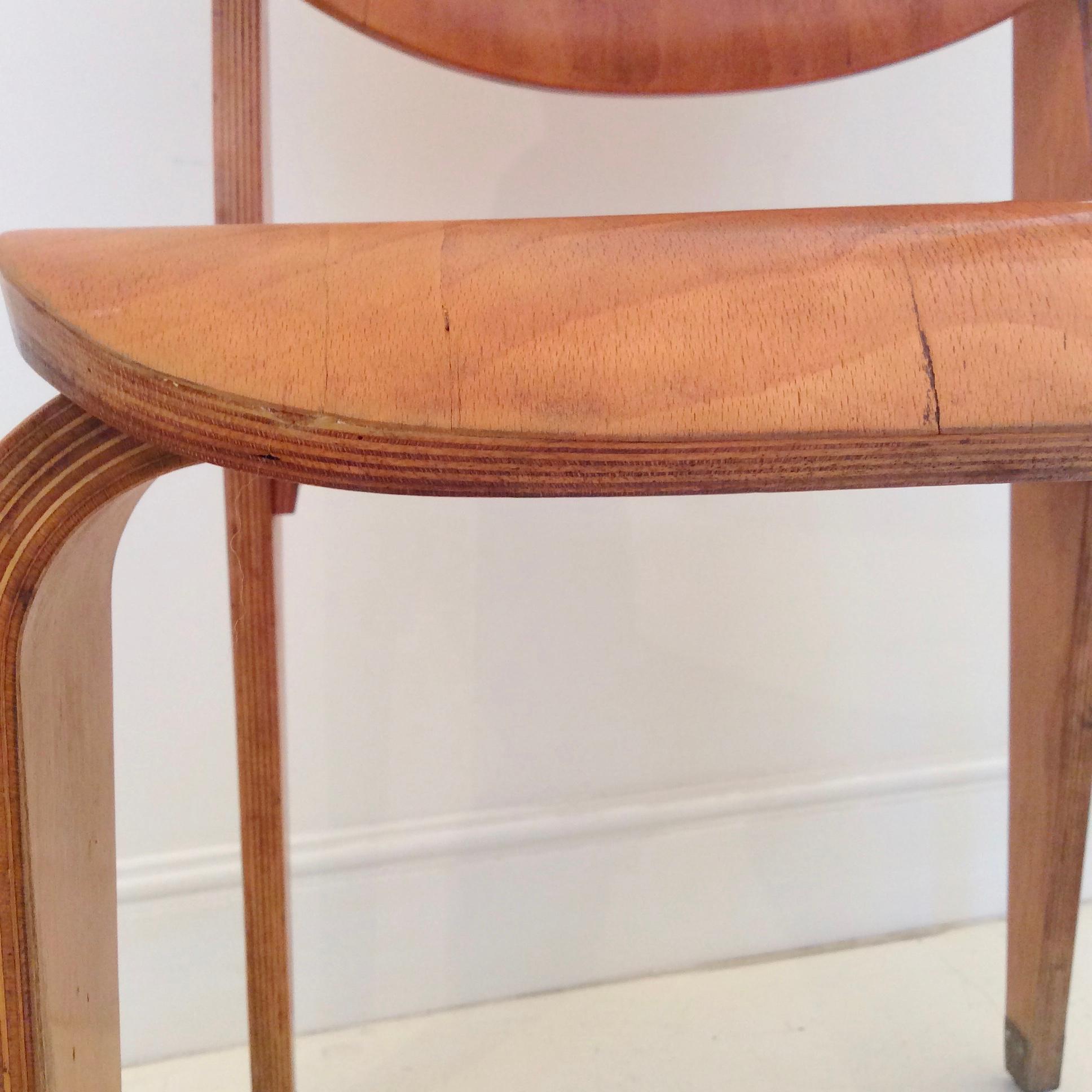 Mid-20th Century Corbetta Rare Plywood Chair, circa 1956, Italy