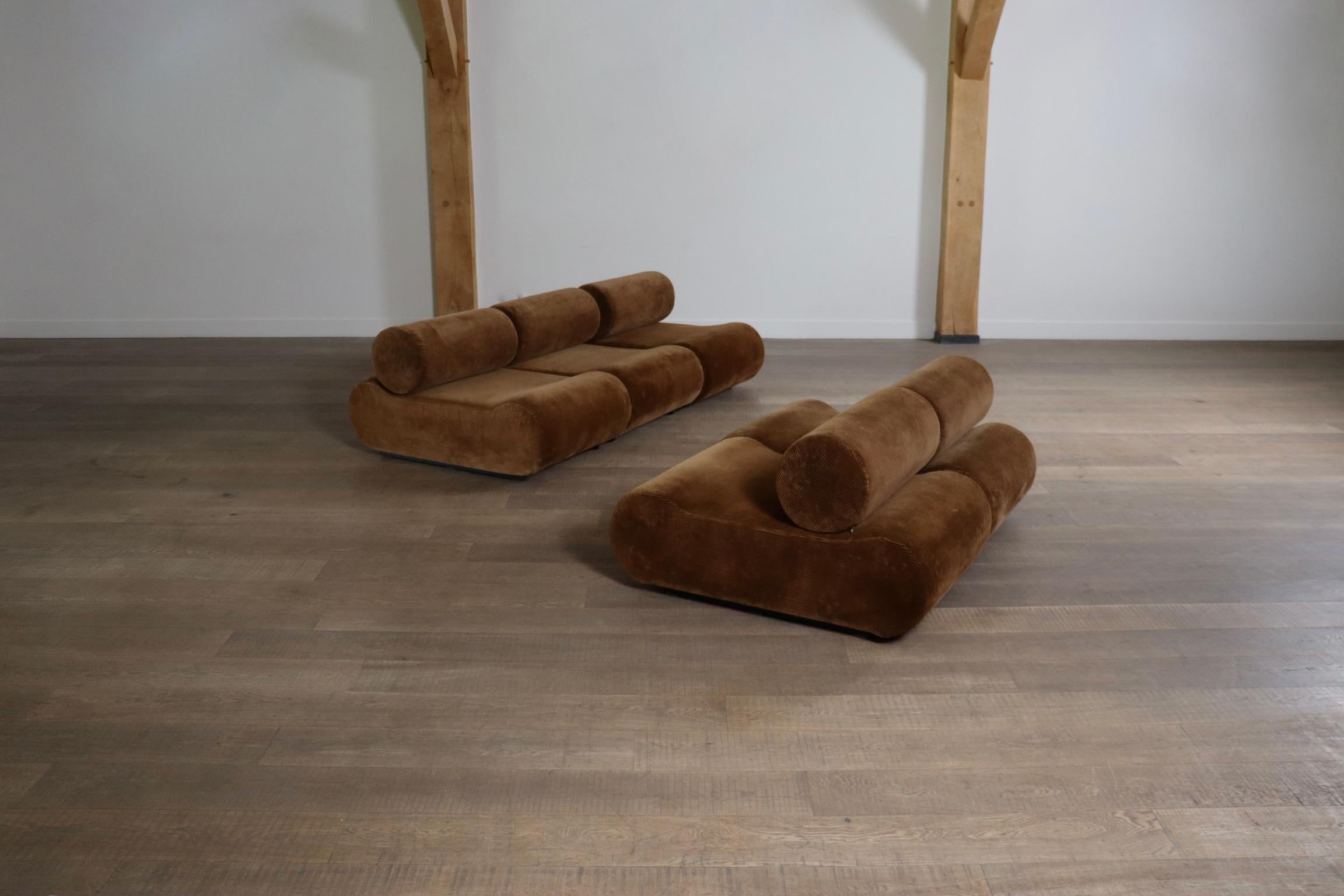 Textile Canapé Corbi Klaus Uredat pour COR, années 1970 en vente