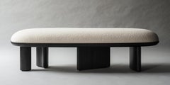 Panchina Corbu in rovere massiccio color espresso scuro di DeMuro Das