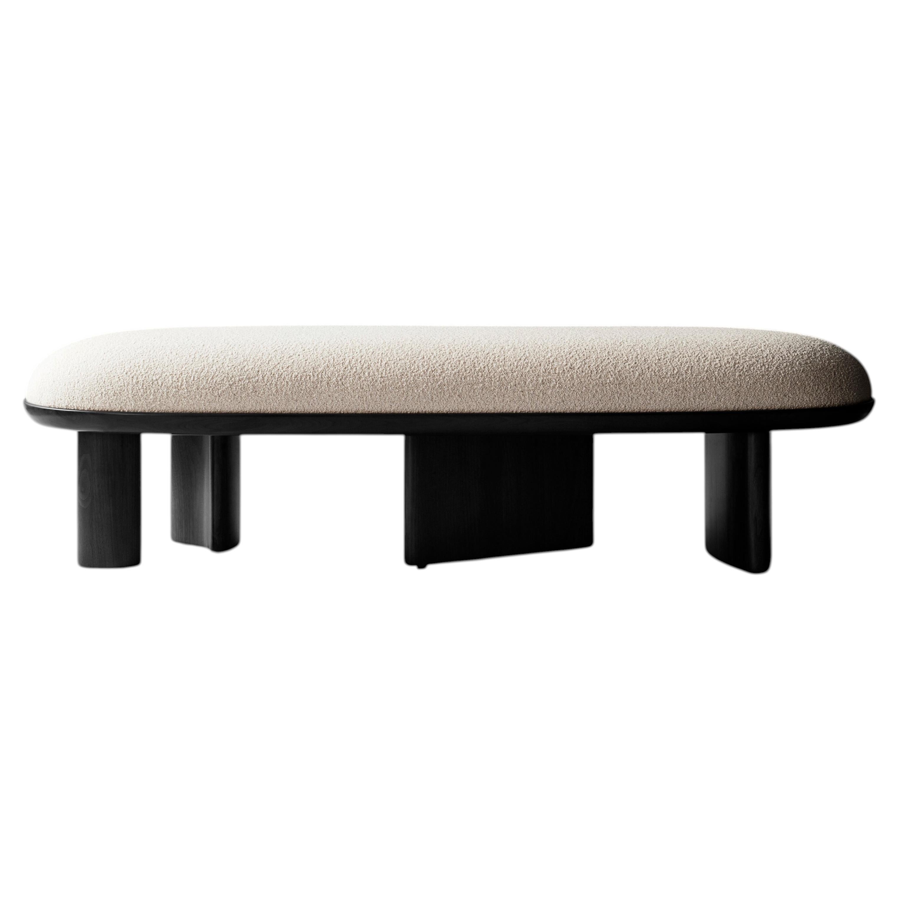 Corbu Bench in Solid Dark Espresso Oak by DeMuro Das For Sale