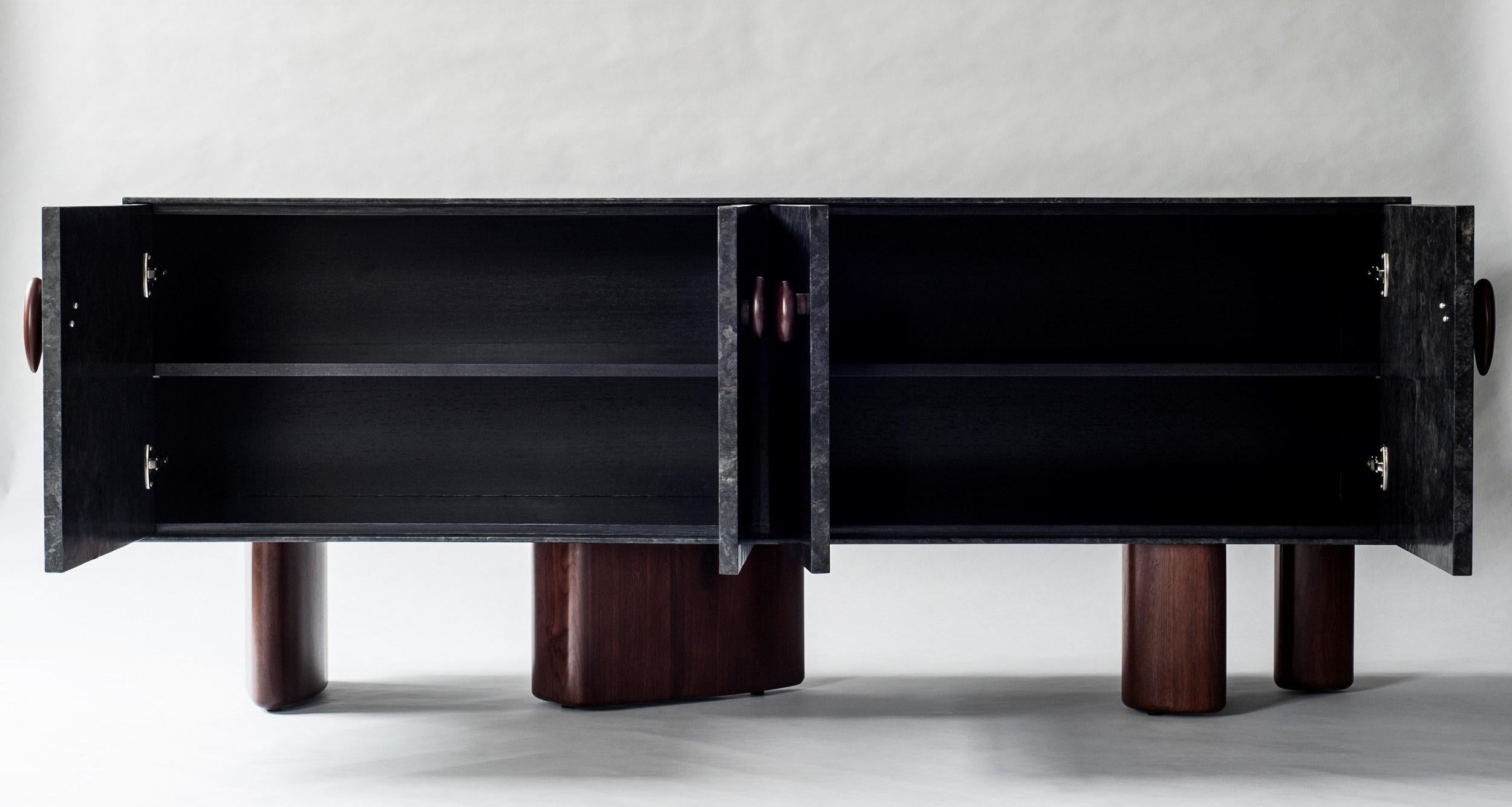 Indian Corbu Cabinet or Sideboard by DeMuro Das For Sale