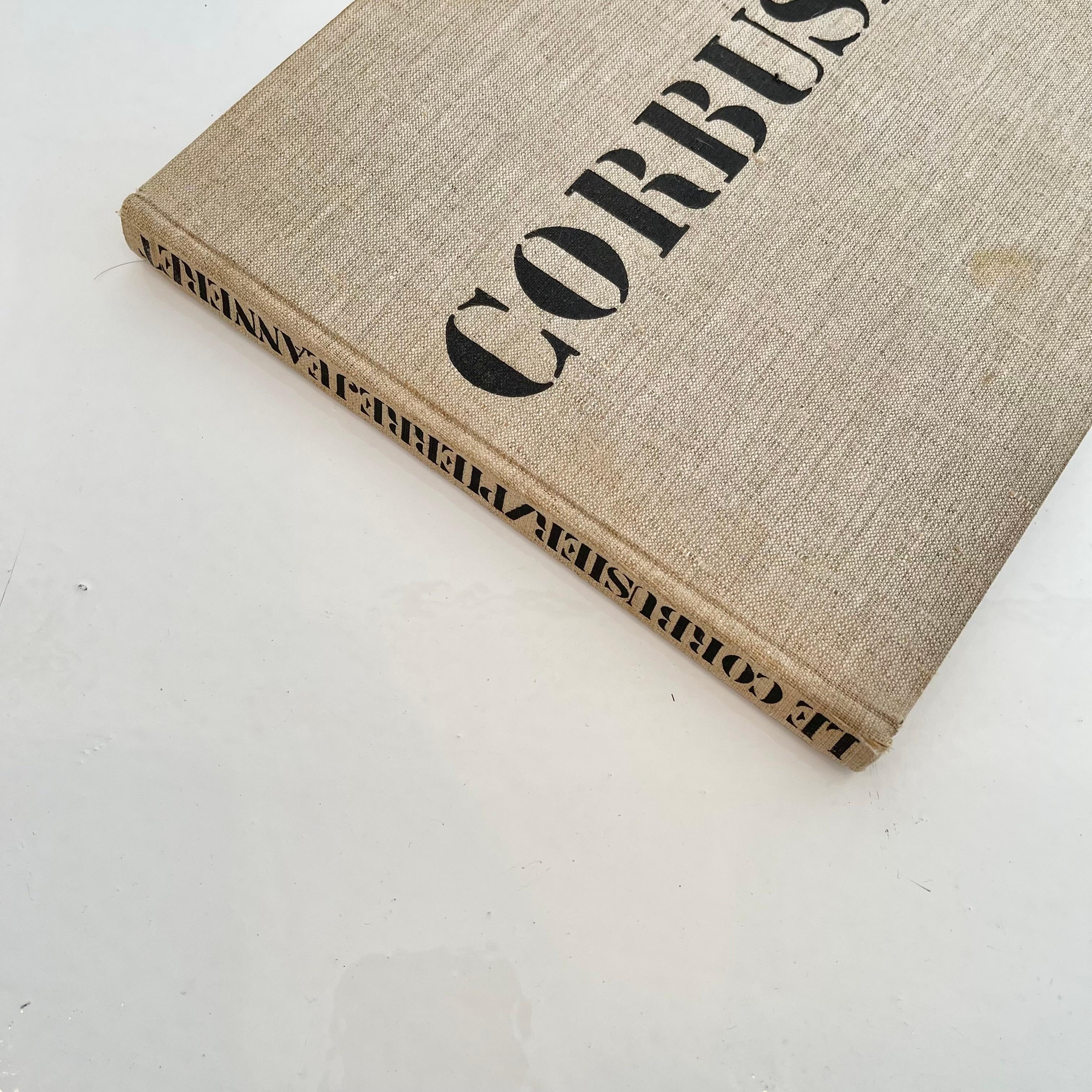 First edition Le Corbusier/Pierre Jeanneret book from 1937. Printed in Switzerland. Complete works from 1910 - 1929. 216 page book with numerous drawings and photographs. Binding made of linen and has age/staining as shown. Original dust jacket