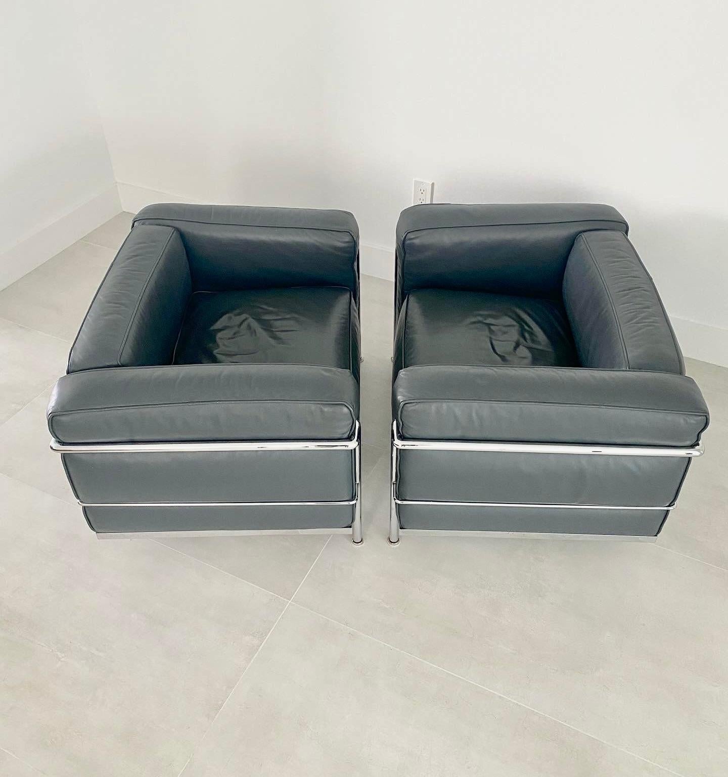 Italian Corbusier LC3 Pair of 