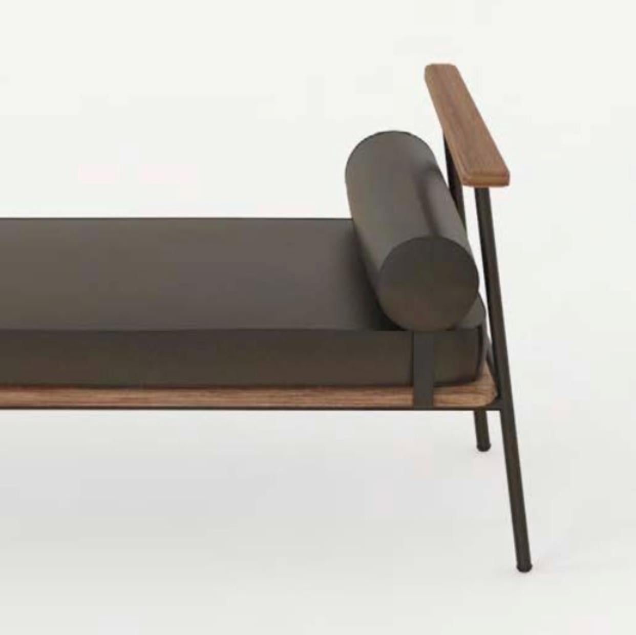 Mexican Corchea Leather Edition Daybed by Sebastián Angeles