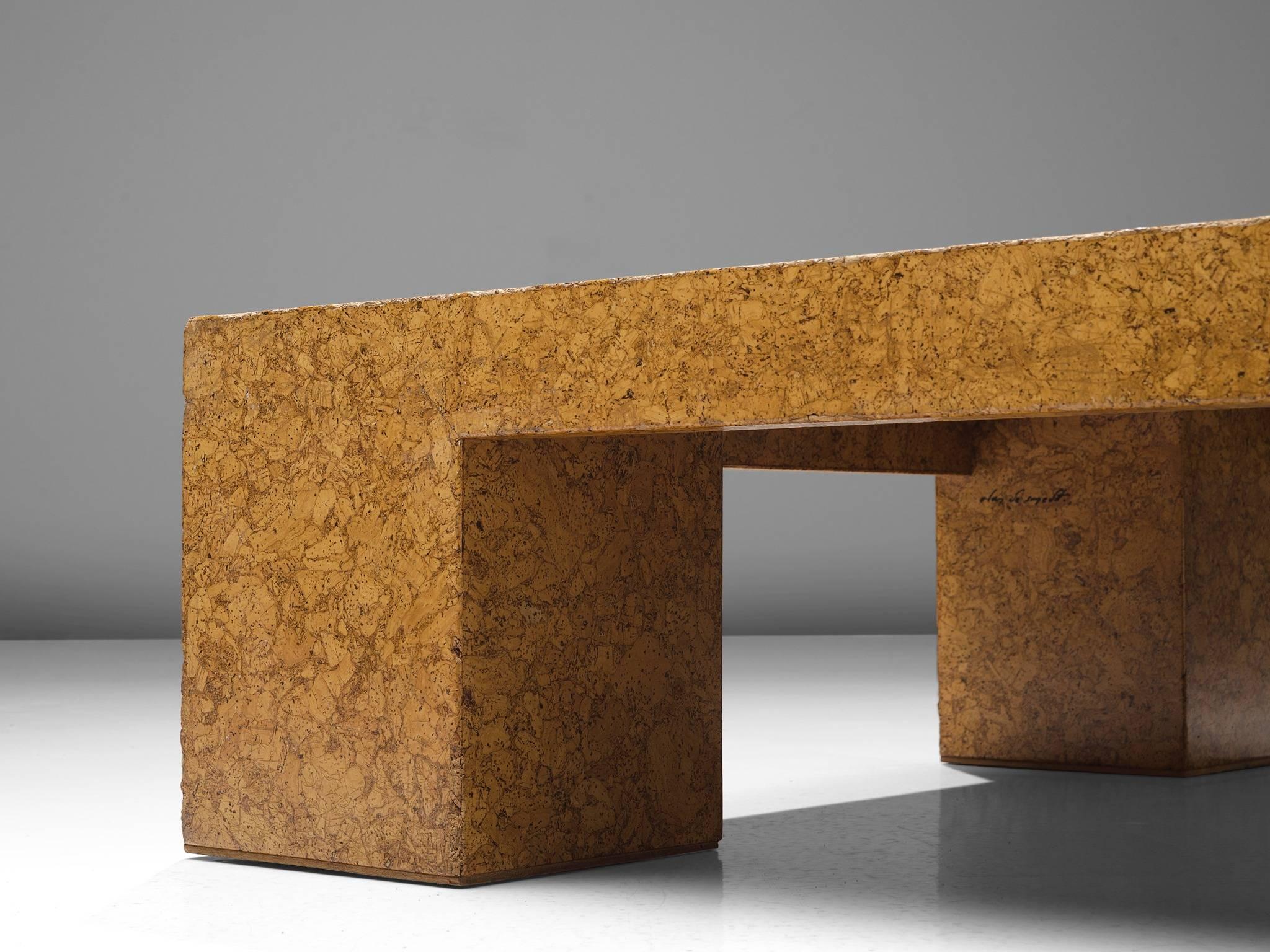 Corck Coffee Table by Jan de Smedt, circa 1970 In Good Condition In Waalwijk, NL