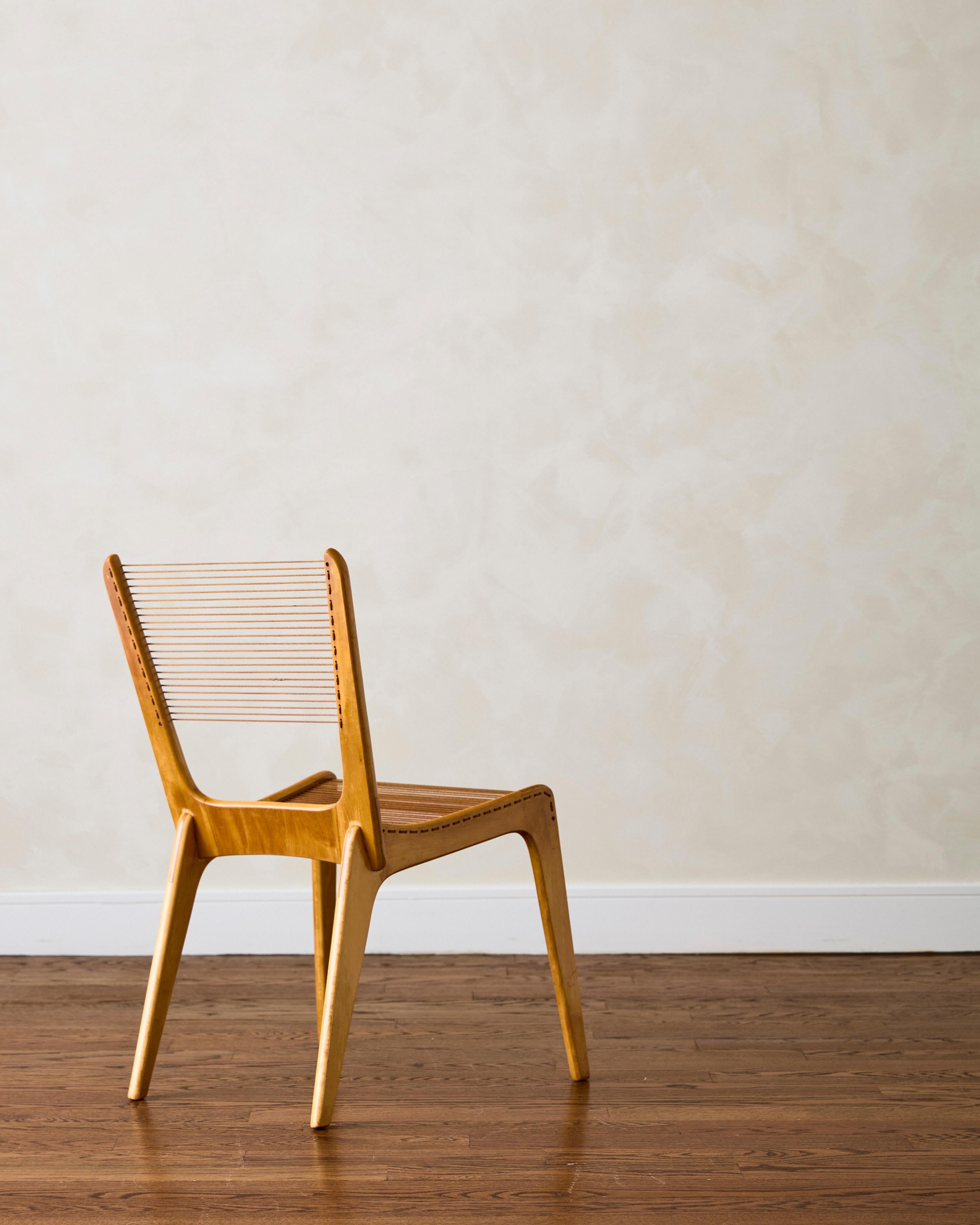 Silla Cord de Jacques Guillon C. 1953 en venta 3