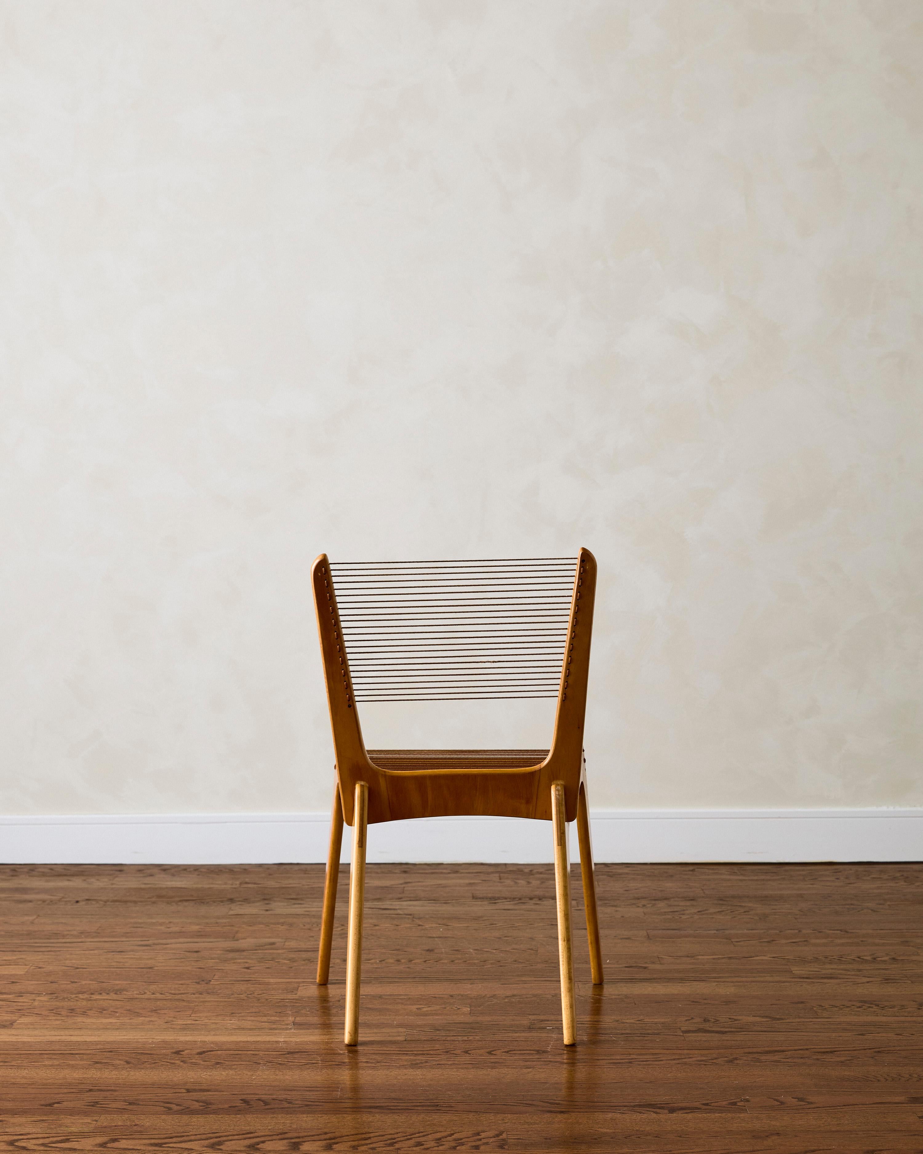 Canadien Chaise en cordon de Jacques Guillon C. 1953 en vente