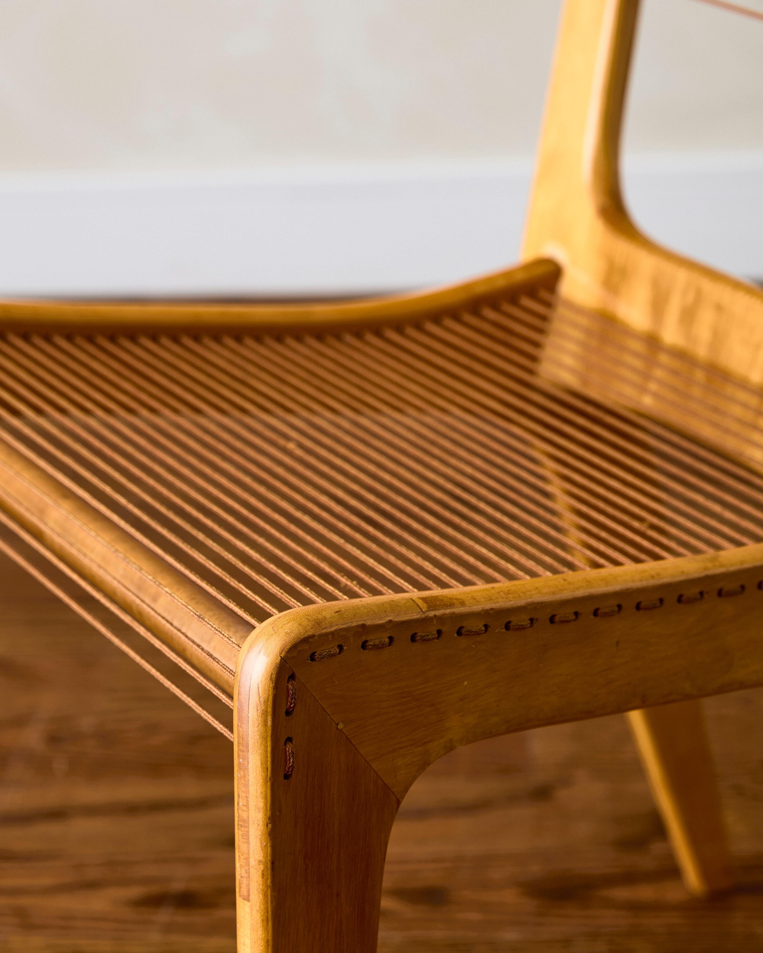 Silla Cord de Jacques Guillon C. 1953 Chapado en venta