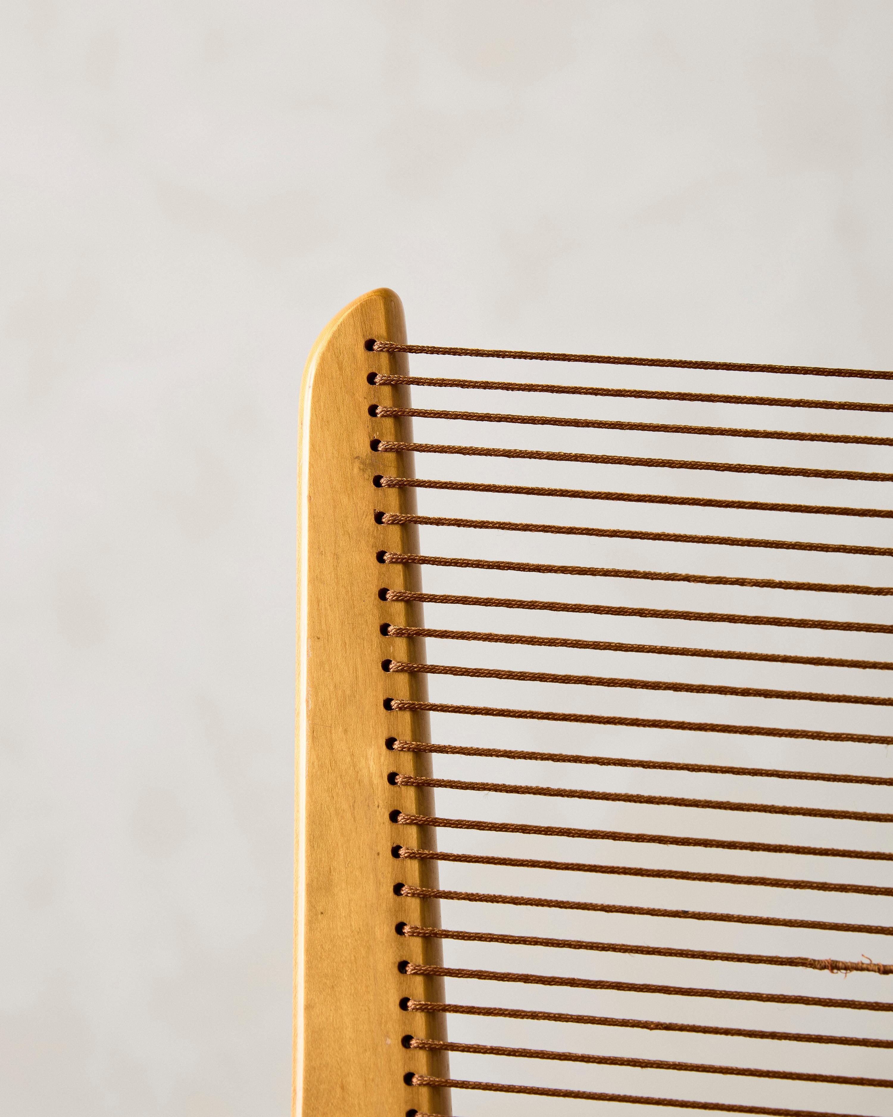 Placage Chaise en cordon de Jacques Guillon C. 1953 en vente