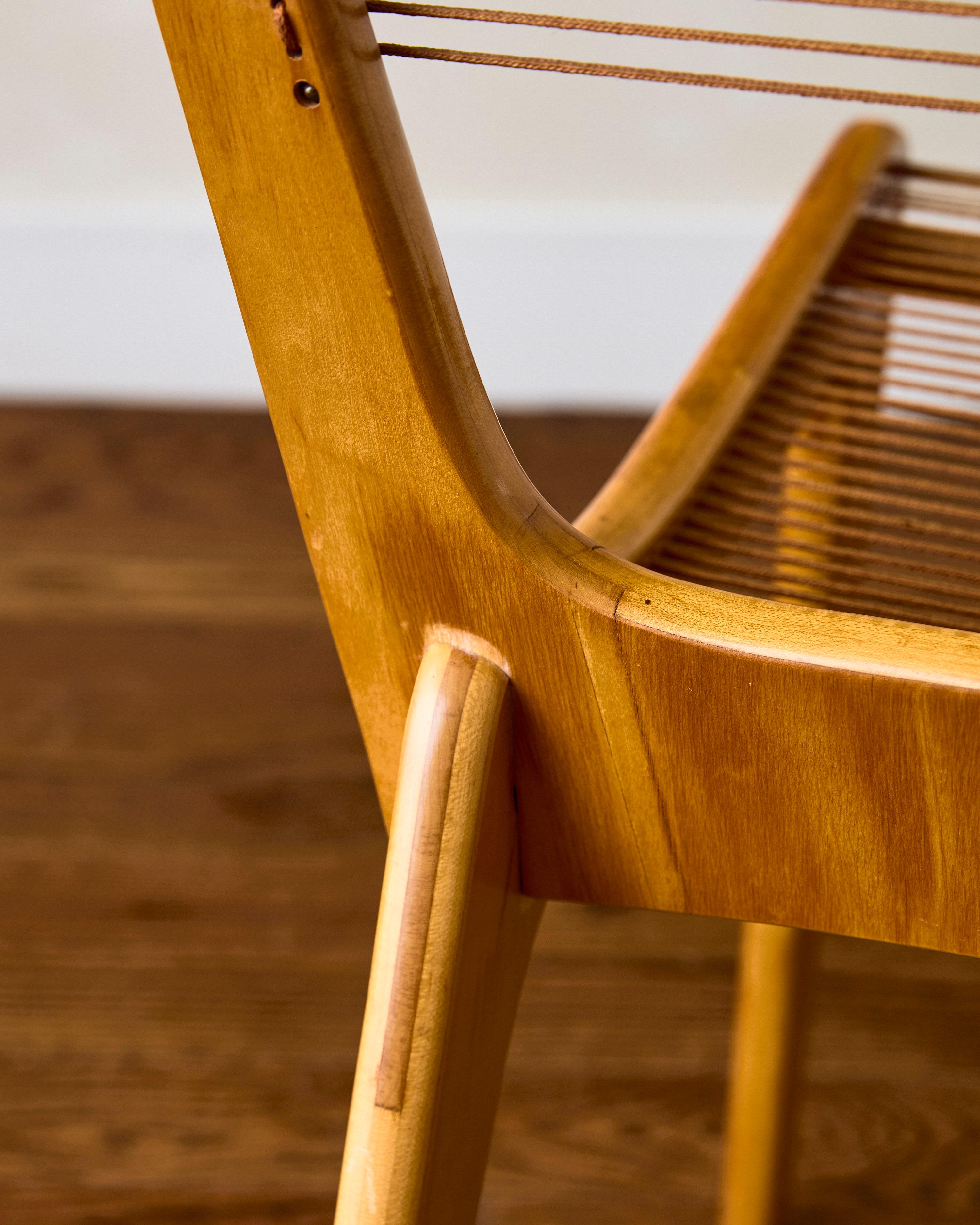 Silla Cord de Jacques Guillon C. 1953 en Bueno estado para la venta en New York, NY