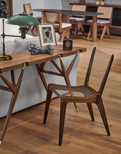 Cord Chair by Jacques Guillon, set of two