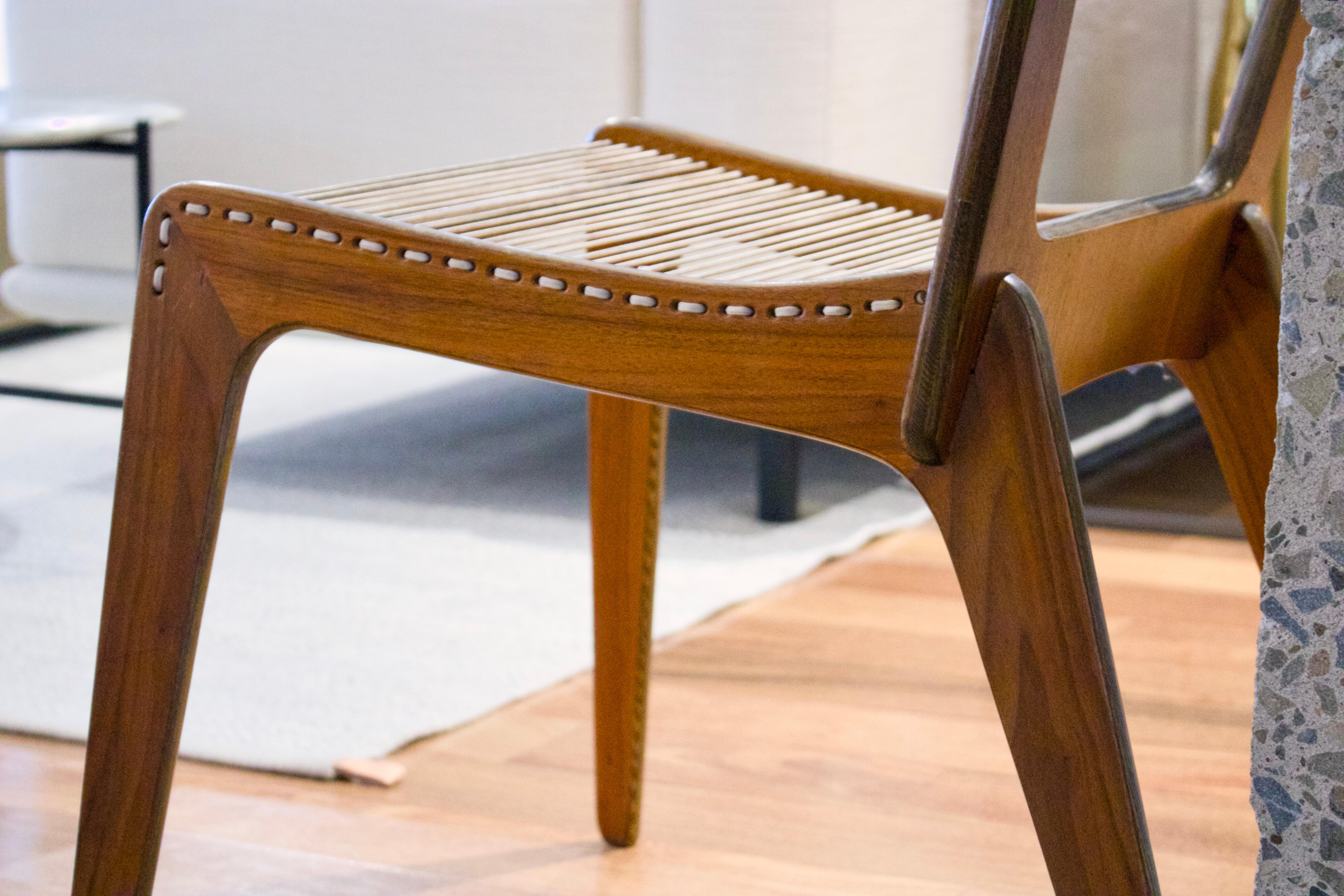 Canadian Cord Chair by Jacques Guillon, set of two For Sale