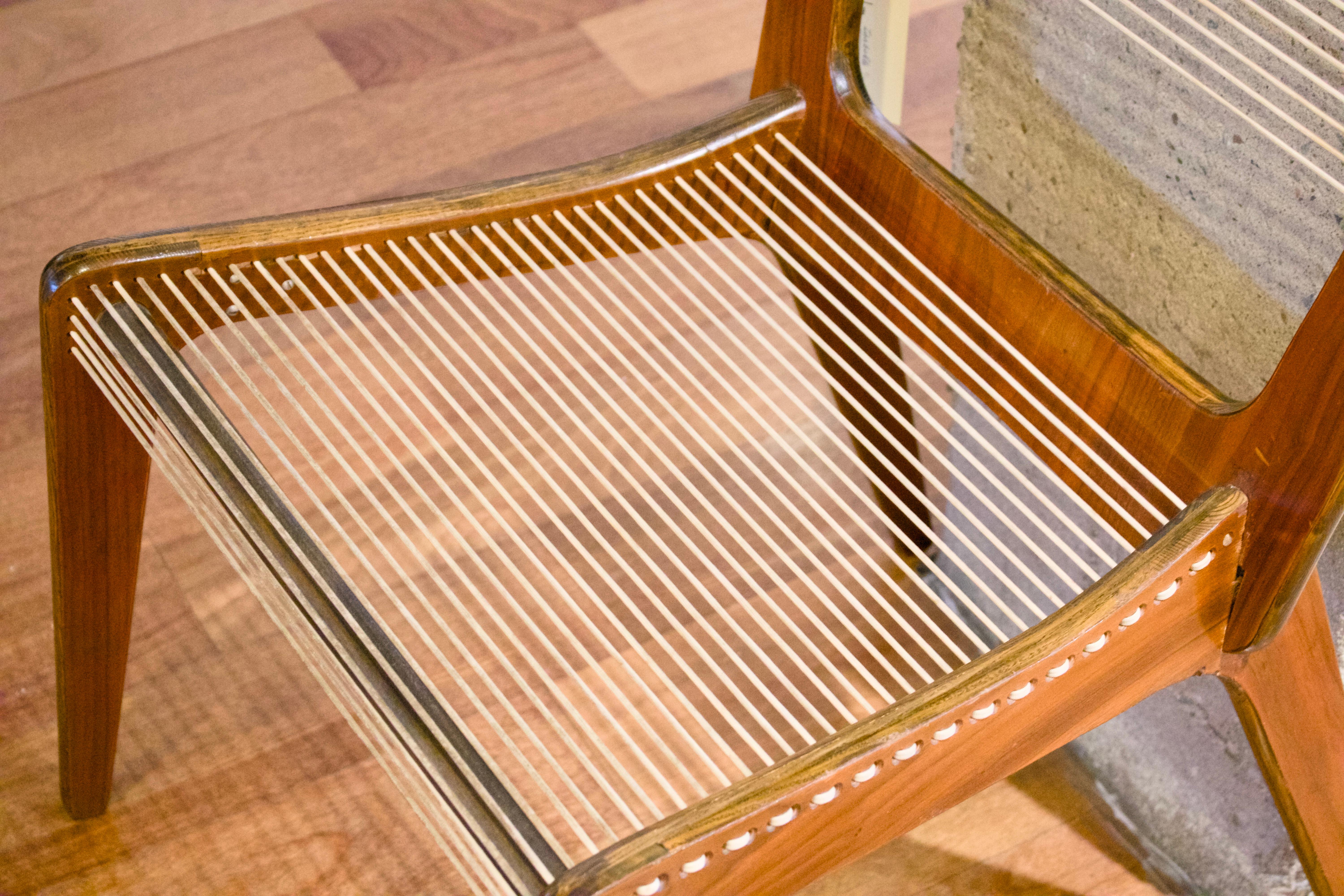 Cord Chair by Jacques Guillon, set of two In Good Condition For Sale In San Francisco, US