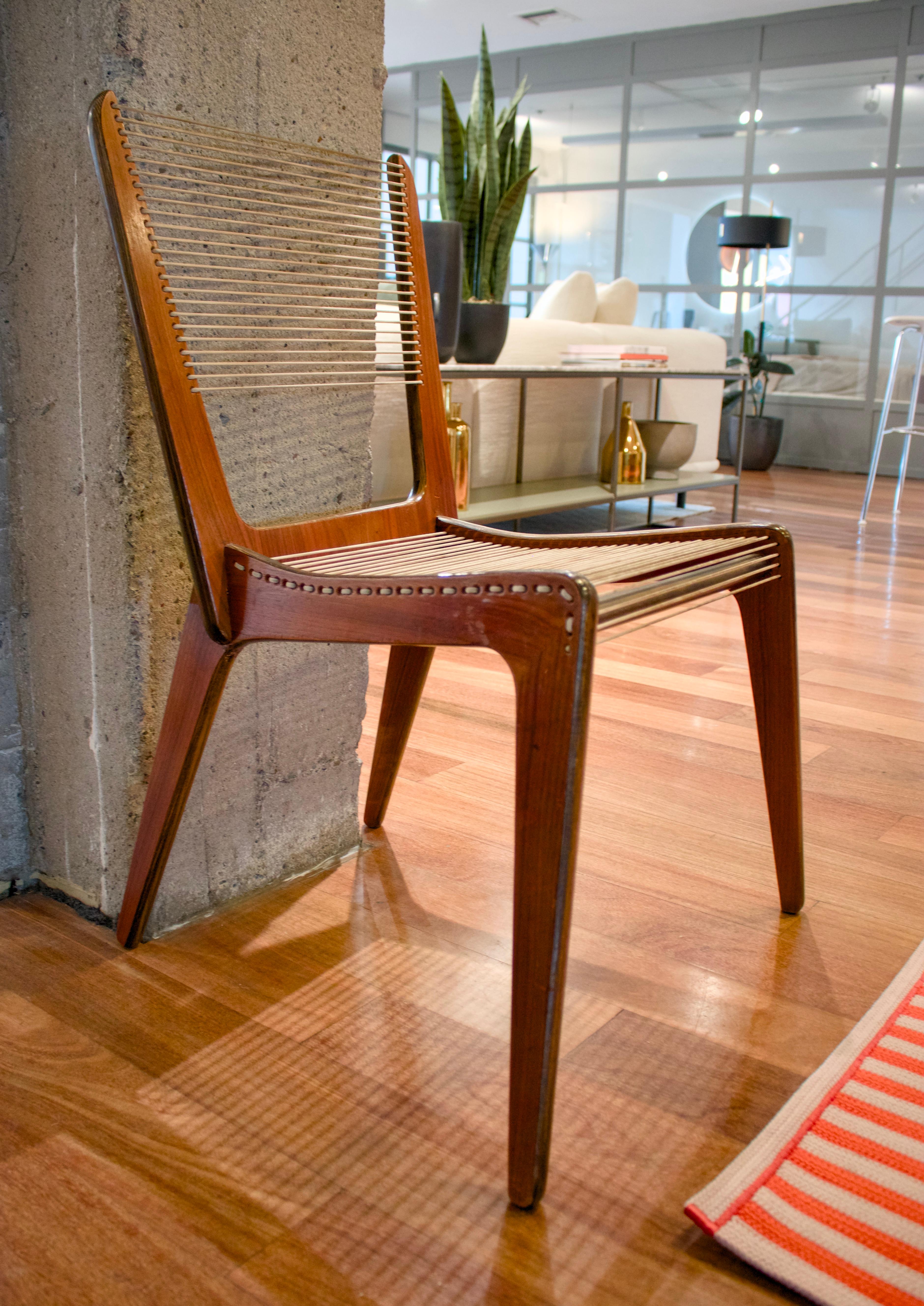 Cord Chair by Jacques Guillon, set of two For Sale 1