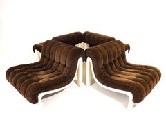 Cord modular sofa with 5 elements, 1970