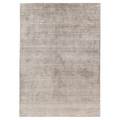 Alfombra rectangular Artisan Greige Pure 365 de seda de bambú tejida a mano by Mohebban