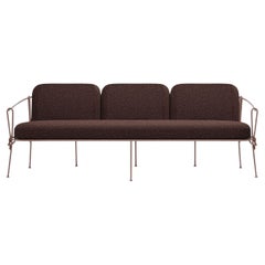 CORDA 3-Seater Brown Iron Outdoor Sofa by Zanellato&Bortotto