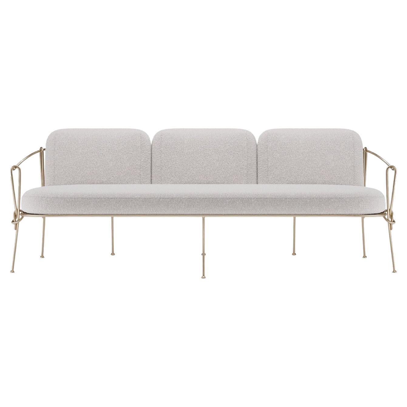 Corda 3-Seater Champagne Outdoor Sofa by Zanellato&Bortotto