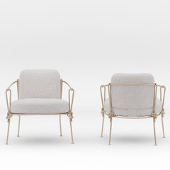 Corda Champagne Iron Outdoor Armchair by Zanellato&Bortotto