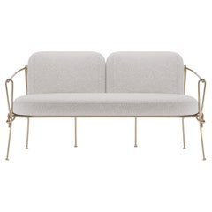 Corda Two-Seat Champagne Iron Outdoor Sofa by Zanellato&Bortotto