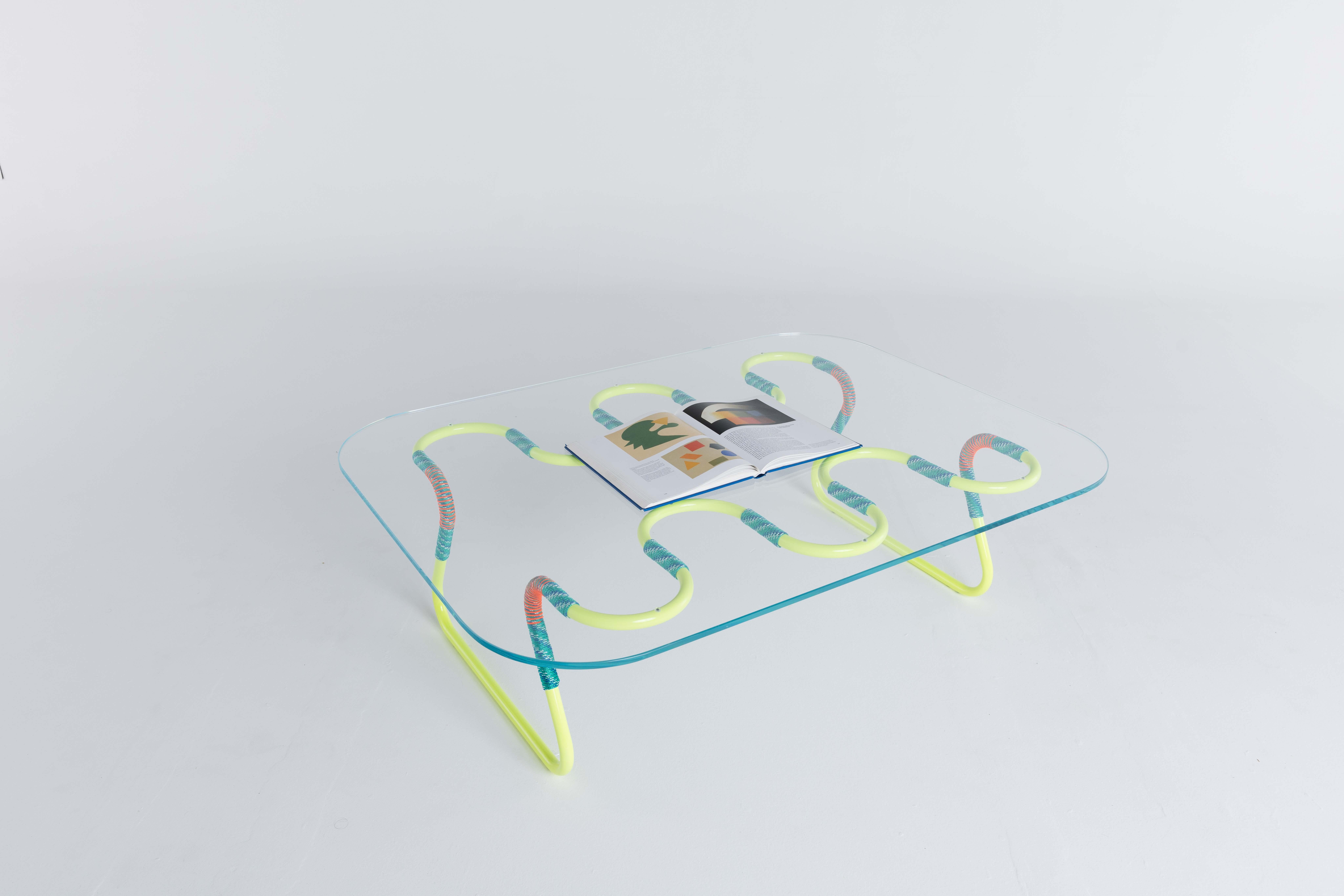Cordage Multicolored Sculptural & Functional Coffee Table by Laura Casañas Maya For Sale 3