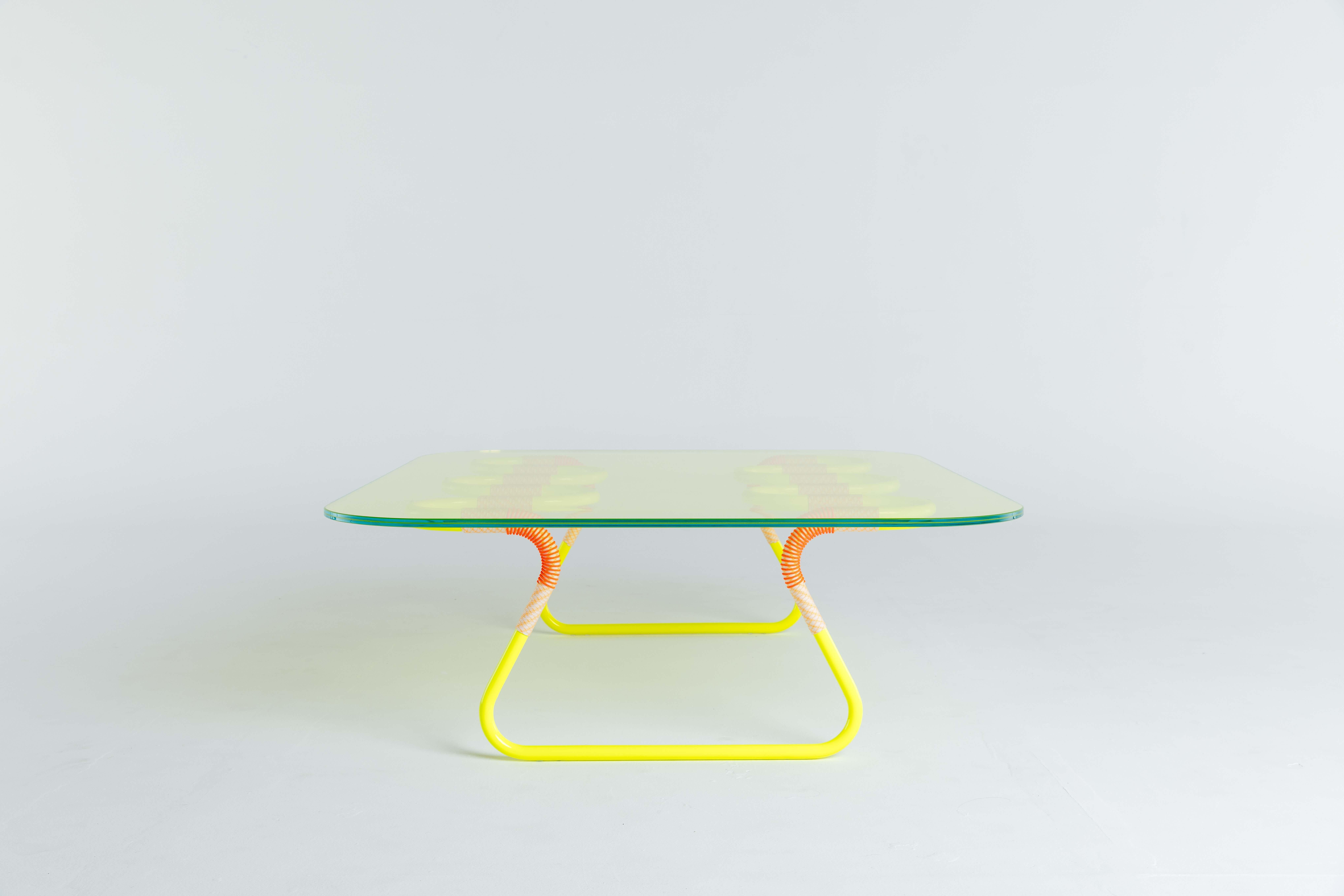 Cordage Multicolored Sculptural & Functional Coffee Table by Laura Casañas Maya For Sale 3